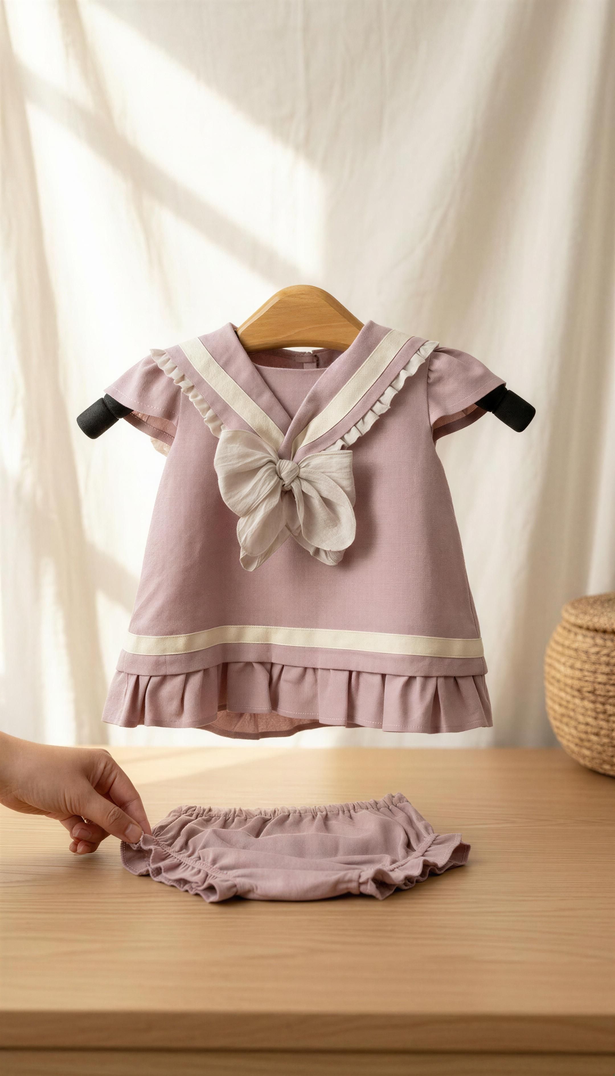BABY GIRL SET PINK RUFFLE