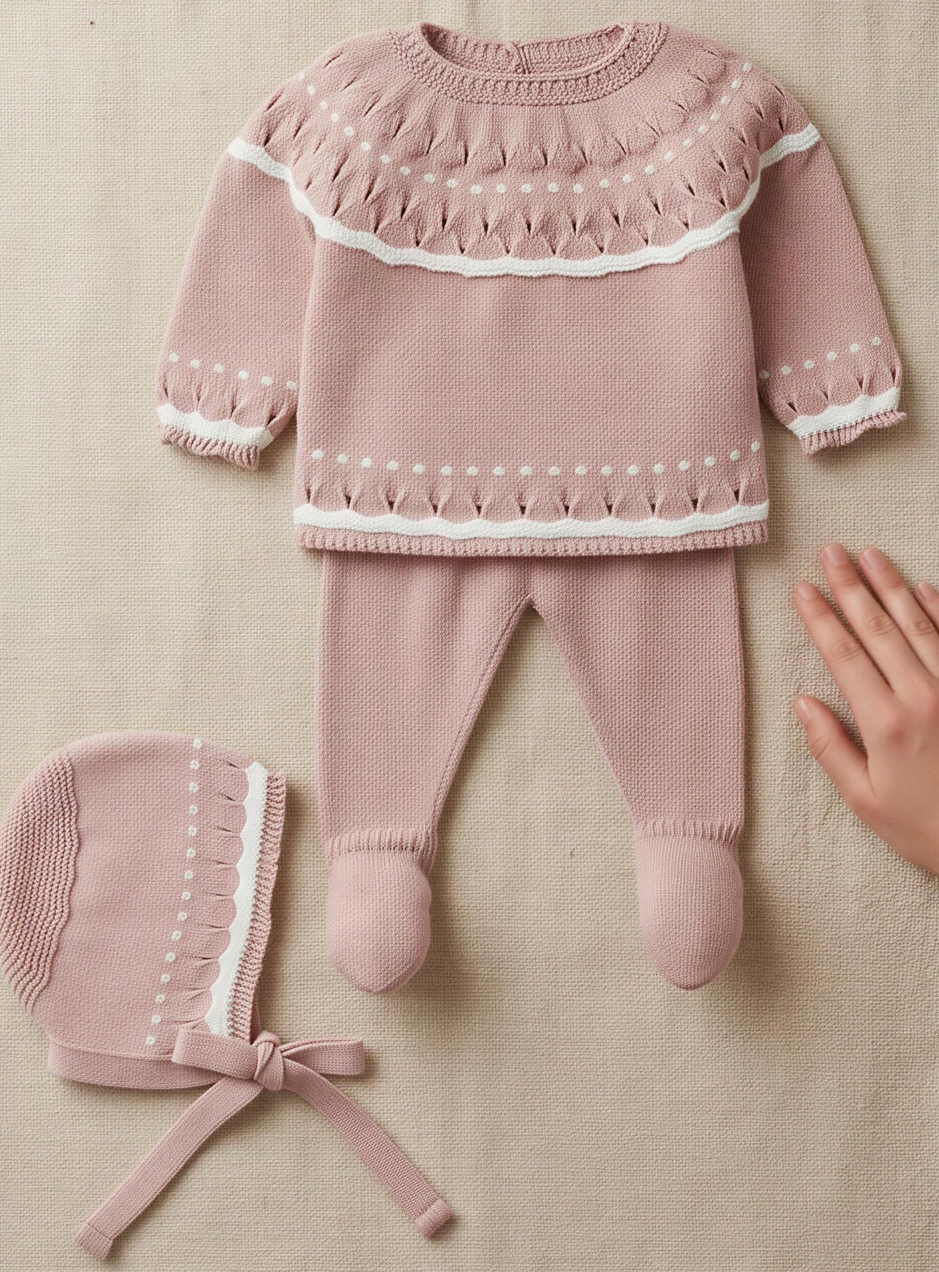 PINK CLOUD BABY SET WITH BLANKET (4PC)