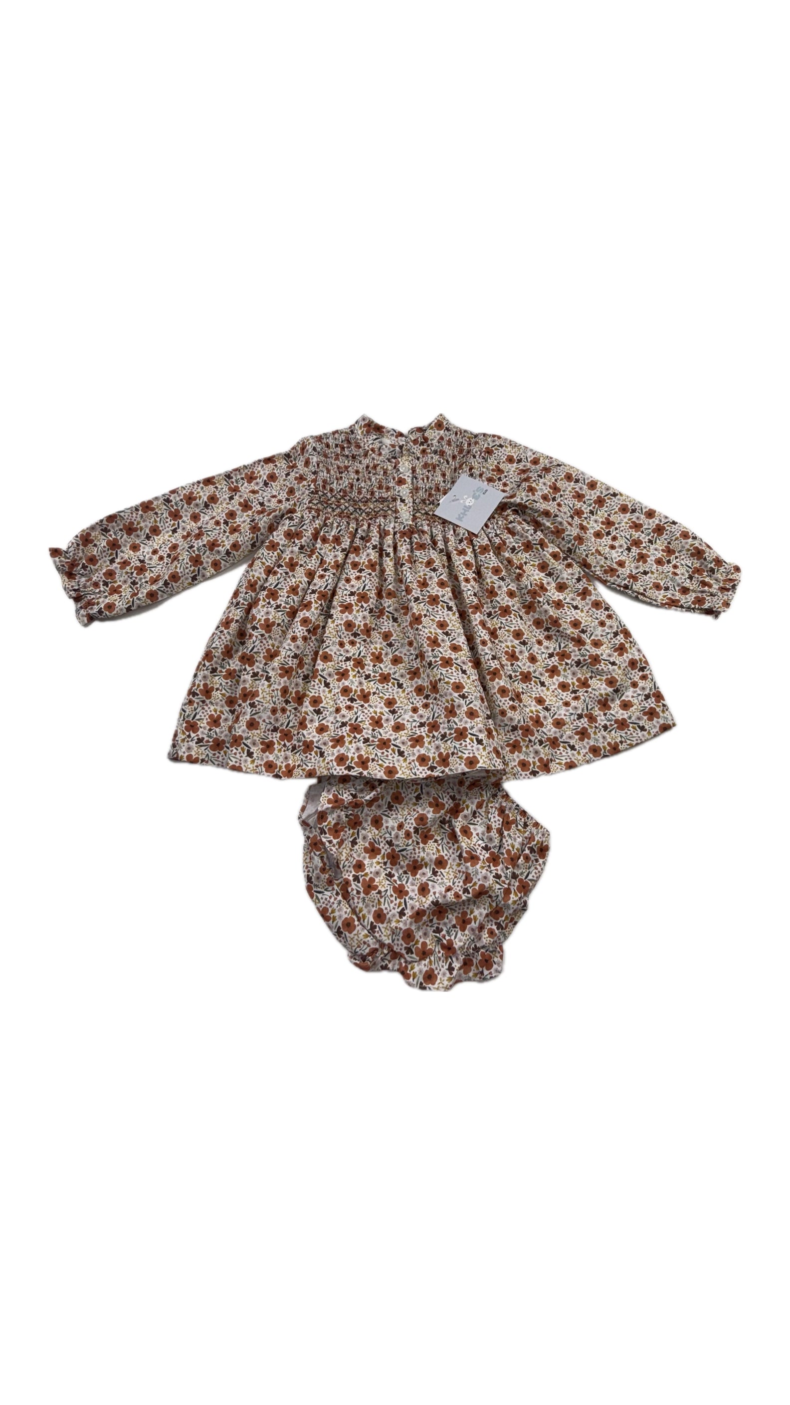 BABY SET FLOWERS ORANGE