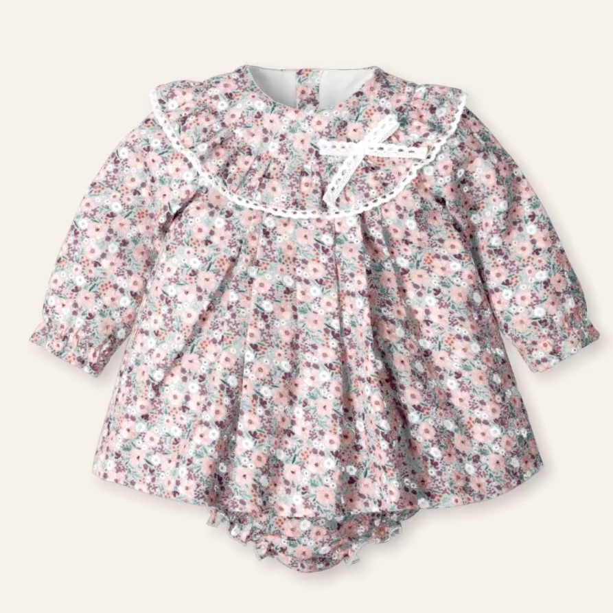 GIRL SET PINK FLOWERS