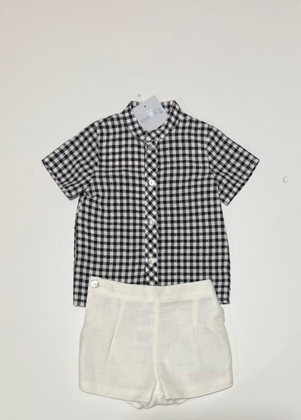 BABY SET BOYS BLACK PLAID - Image 3