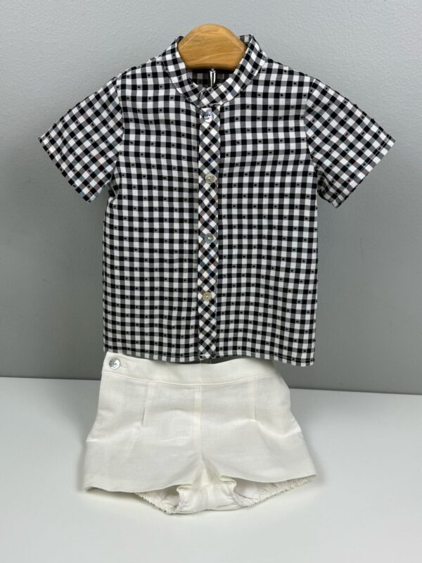 BABY SET BOYS BLACK PLAID